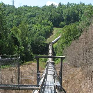 Santeetlah pipeline north of the upper river crossing.