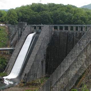 Santeetlah dam from the west