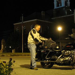 Midnight hydration stop in downtown Blairsville, GA.