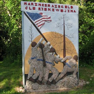 At the concrete sculpture museum on Hwy 13 near Phillips Wisconsin.