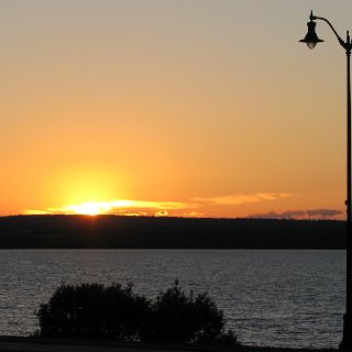 Sunset over Chequamegon Bay, Lake Superior near Ashland, WI.