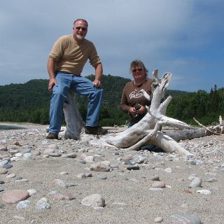 I don't think we can drag this piece of driftwood home with the bike!