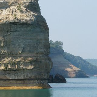 500 million year old rock is right at the water level.