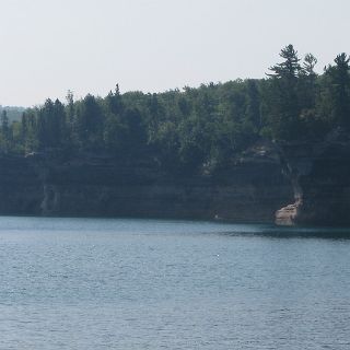 Ships row. The bluff look like the sterms of large sailing vessels at dock