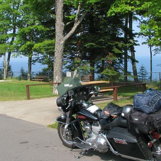 A rest stop at one of Michigans nice roadside parks.