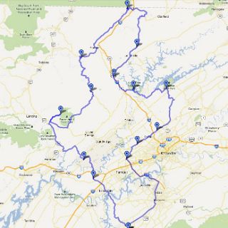 The route as Ridden, including my wrong turns! : Alan