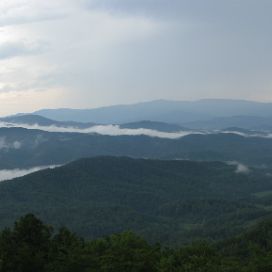 A Panorama view in the storms wake - southern view from the Foothills Parkway.