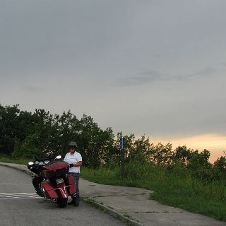 We arrived near home just as a huge storm was departing the area so we had to take pause until it moved on. (on Foothills Parkway)