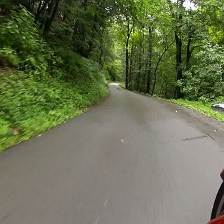 Ahhh, nothing like blasting down a tiny single lane backroad in the hills!  That is...