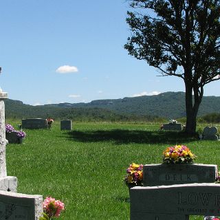 Burial site on Wolf Creek.