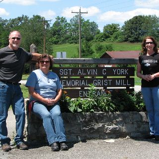 At Alvin C. York grist mill.