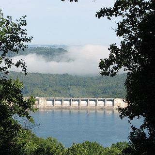 Fog lifting from Center Hill