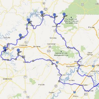 Route as ridden - Aug 10-11 2012  Counter clock wise direction.