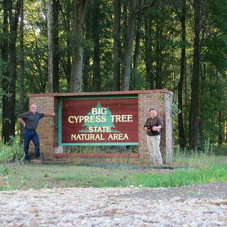 This natural area was once home to the largest bald cypress tree in the U.S.Though the tree is no longer present, visitors can still enjoy its bottomland hardwood forest habitat.