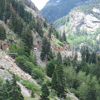 On the way to Silveron from Ouray on the Million Dollar Highway.