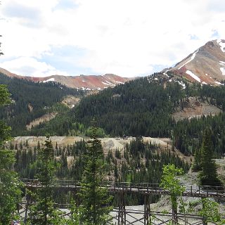 On the way to Silveron from Ouray on the Million Dollar Highway.