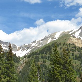 On the way to Silveron from Ouray on the Million Dollar Highway.