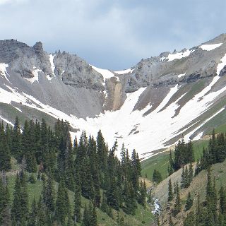 On the way to Silveron from Ouray on the Million Dollar Highway.