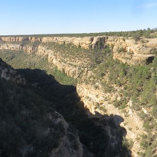 Ancient Pueblo ruins at Mesa Verde, NP. The Cliff Palace - circa 1200 - 1450 AD