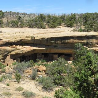 Ancient Pueblo ruins at Mesa Verde, NP. There are over 600 identified dwellings in the Mesa Verde park area