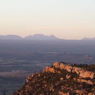 Our next goal can be seen to the north. The western slope and Tellruide. From the Mesa Verde.