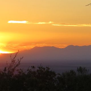 The Sunsets on the Ute Mountains in western Colorado. Just beyond - Utah.