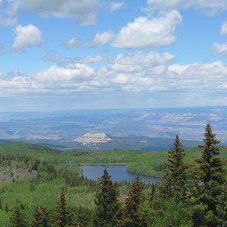 From near the top of the Grand Mesa. Roadway climbs from 3000 ft to about 11,000 -  a breathtaking assent!