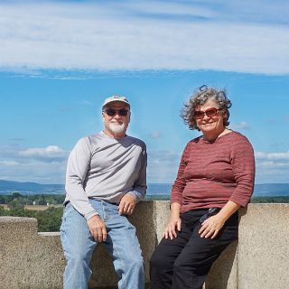 At Gettysburg Battle Park : Alan Jones, Motorcycle, Riding, Susan Jones, Touring