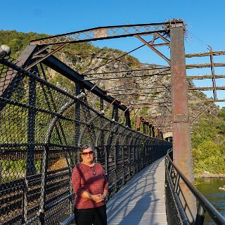 The Potomic River at Harpers Ferry. Appalachian Trail Bridge : Motorcycle, Mountian Scene, Riding, Touring