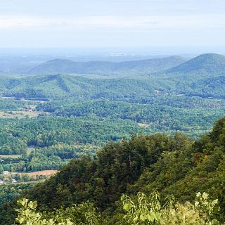 Looking out into North Carolina from the Blue Ridge. : Motorcycle, Mountian Scene, Riding, Touring