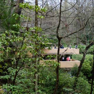 Fallingwater or Kaufmann Residence. A house designed by architect Frank Lloyd Wright in 1935 : Falling Water, PA, Riding