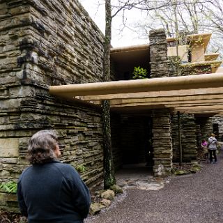 Fallingwater or Kaufmann Residence. A house designed by architect Frank Lloyd Wright in 1935 : Falling Water, PA, Riding