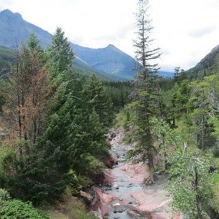 Waterton Lake National park and the town of Wateron Park. : Touring