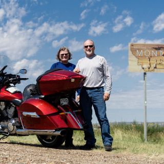 Heading into the BIg Sky country of Montana on Highway 2 : Touring