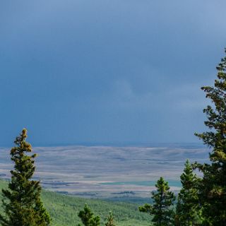 Large storm out on the prairie. : Touring