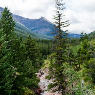 Waterton Lake National park and the town of Wateron Park. : Touring