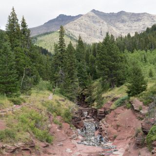 Waterton Lake National park and the town of Wateron Park. : Touring