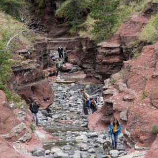 Waterton Lake National park and the town of Wateron Park. : Touring