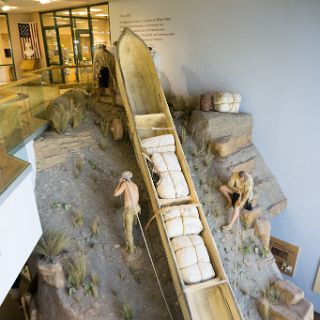 At the Lewis and Clark interpretive center in Great Falls Montana : Touring