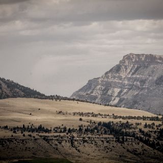 Overlooking Clarks Fork of the Yellowstone- On dead indian hill hwy : Touring